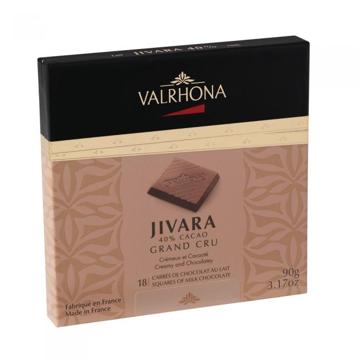 confezione 18 carré jivara 40% di valrhona