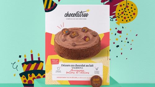decorazione di cioccolato "Compleanno, palloncini e articoli per le feste"
